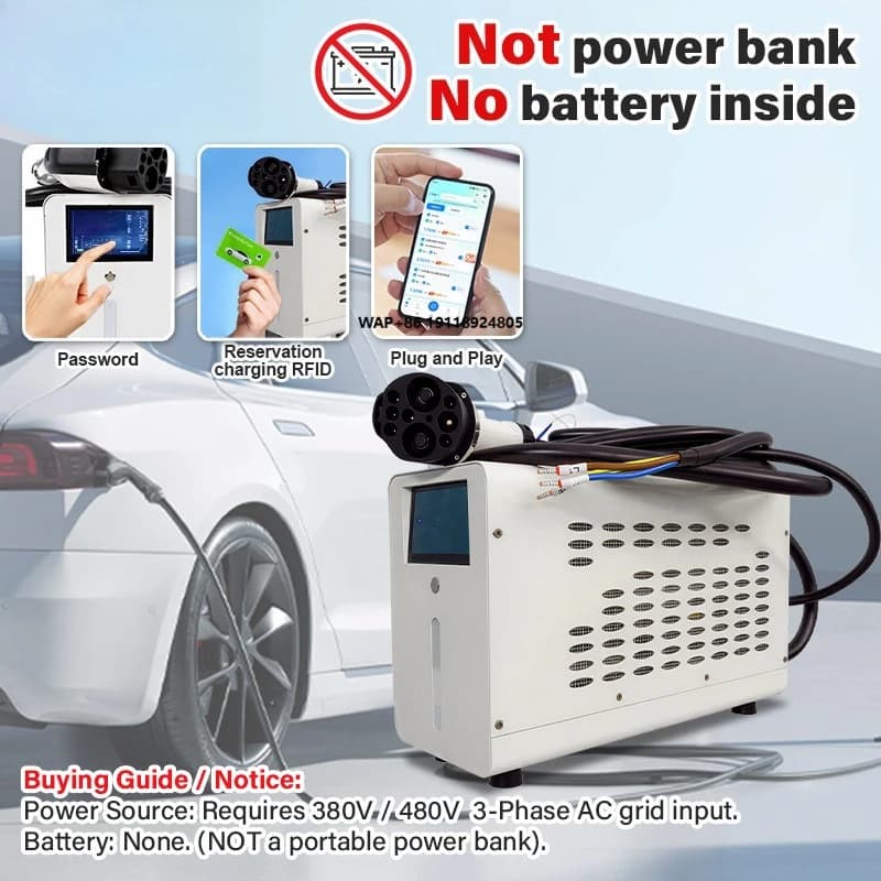 Manufacturer Wholesale 480V 3 Phase Input CCS2 7kW EV Charging Station Portable DC Fast Charger for Electrical Car