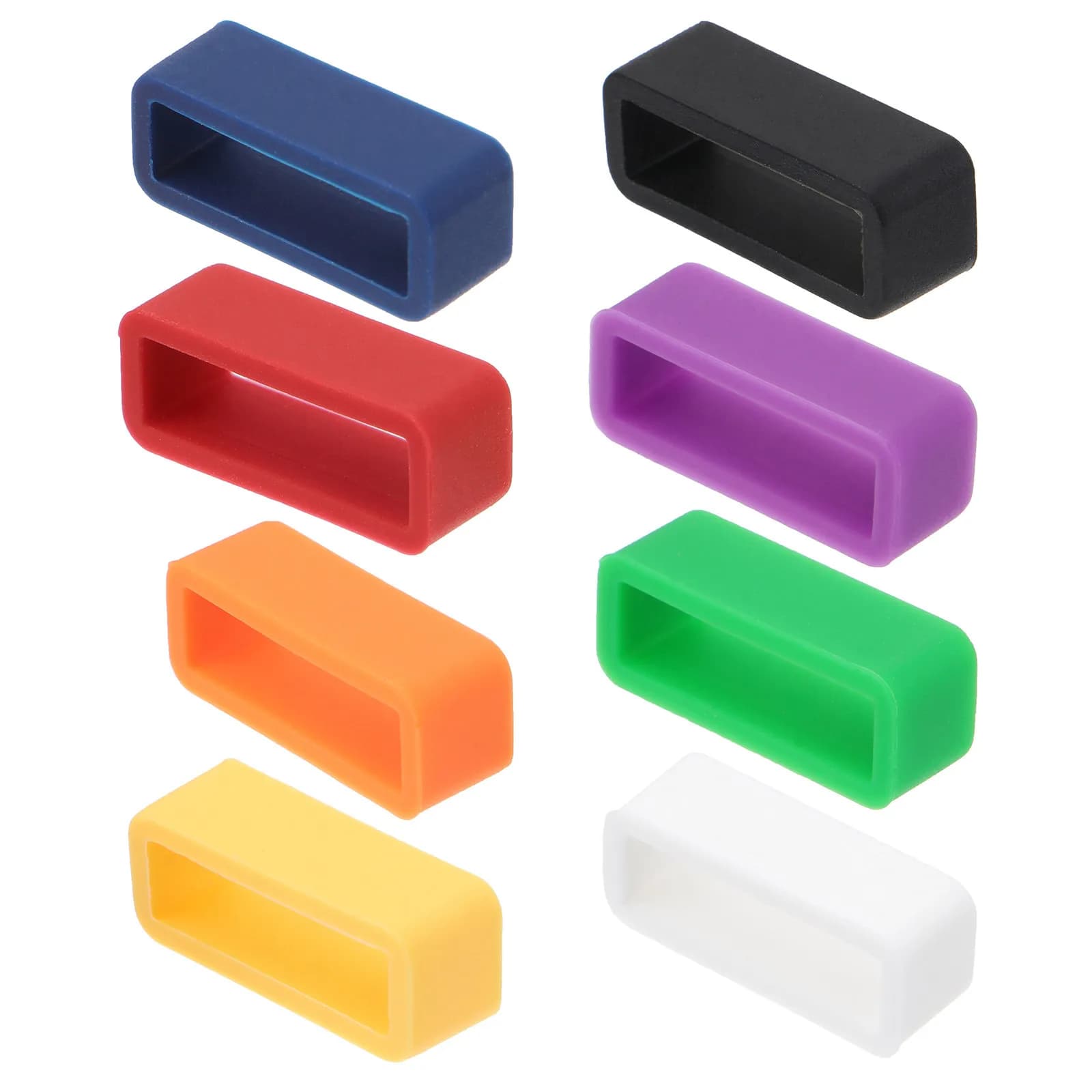 8 Parts Comfortable Silicone Rings for Straps, Anti-Slip Ring Buckle and Anti-Slip, Smartwatch 12mm Strap Accessories