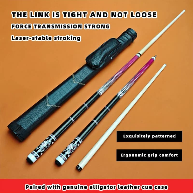 Canna da biliardo professionale - Canna da biliardo pesante in due pezzi da 20 once, punta da 13 mm, asta extra lunga da 58 pollici, controllo massimo