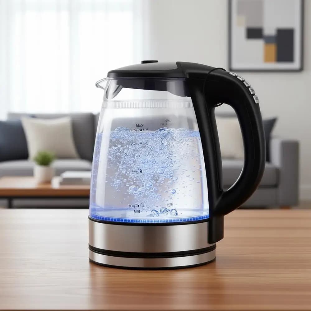 1500W Electric Kettle with Temperature Control - 6 Preset Settings, Cool-Touch Double Wall, 4 Hour Heat Maintenance, Borosilicate Glass 1.7L
