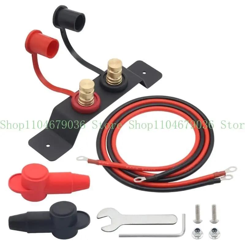Kit di Riposizionamento Terminali Batteria con Telecomando e Staffa di Montaggio, Copertura Impermeabile per Tosaerba