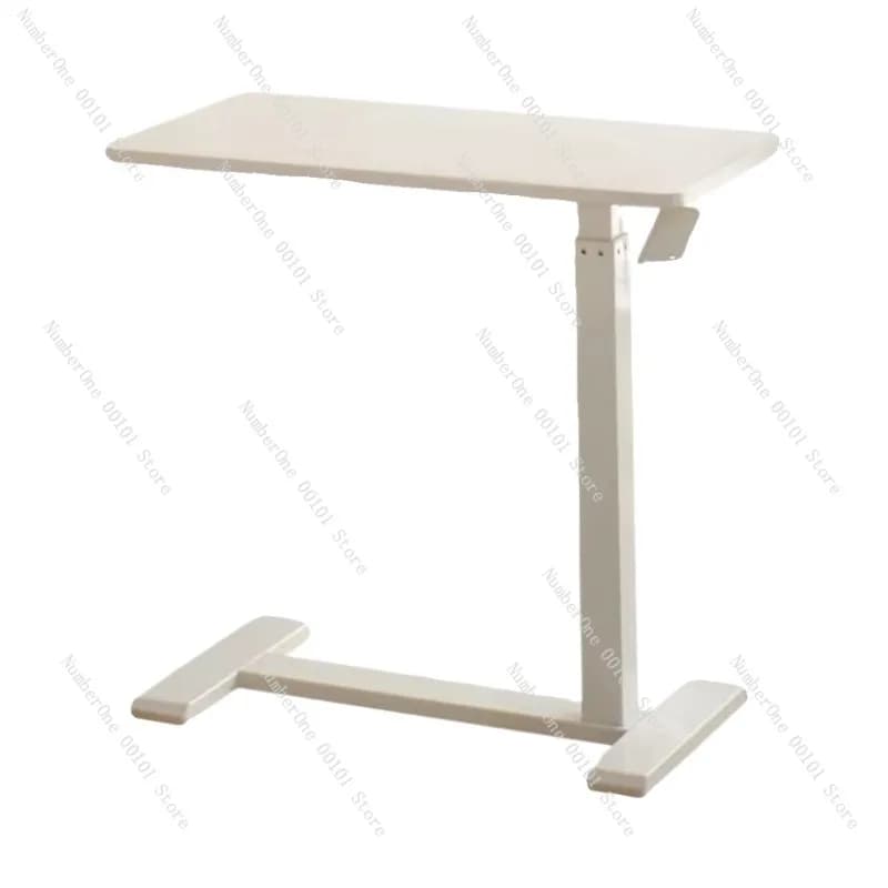 Tavolino da Comodino Regolabile con Ruote, Scrivania Pneumatica Sit-Stand, Carrello Portatile per Laptop, Tavolino Laterale Sollevabile per Casa e Ufficio