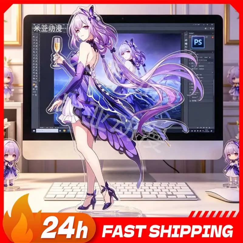 Honkai: Star Rail Game Peripherals New Outfit Castorice Figure Acrylic Stand Castorice Figurine Standing Plate Decoration Toys