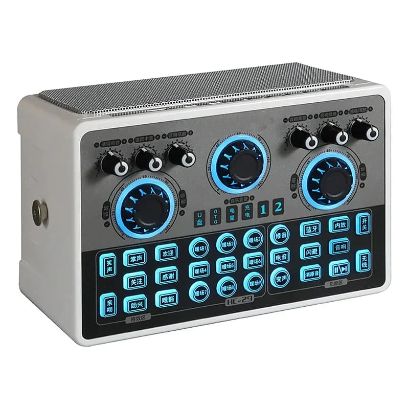 Live Sound Card Audio macchina All-In-One con microfono Wireless Computer per telefoni cellulari attrezzatura universale per Karaoke