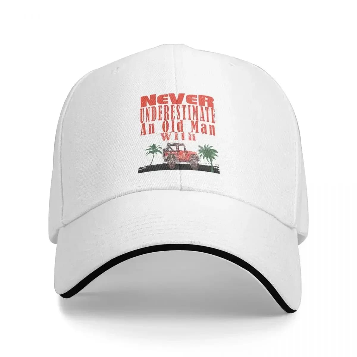 Non sottovalutare mai un vecchio con una Jeep. Cappellini da baseball alla moda, traspiranti, casual, per uomo e donna.