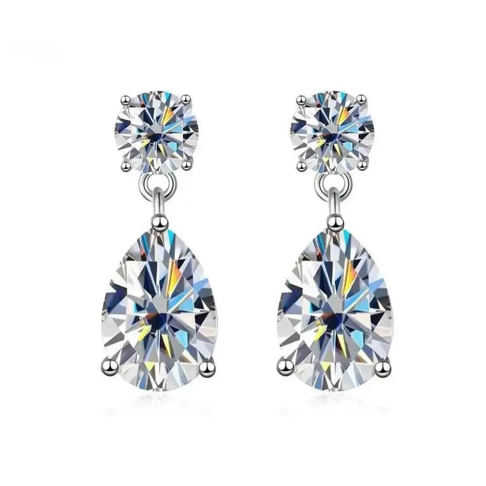 JoiasHome Orecchini Pendenti in Argento Sterling 925 con Moissanite 3CT D VVS1, Gioielli Minimalisti di Lusso per Uomo e Donna