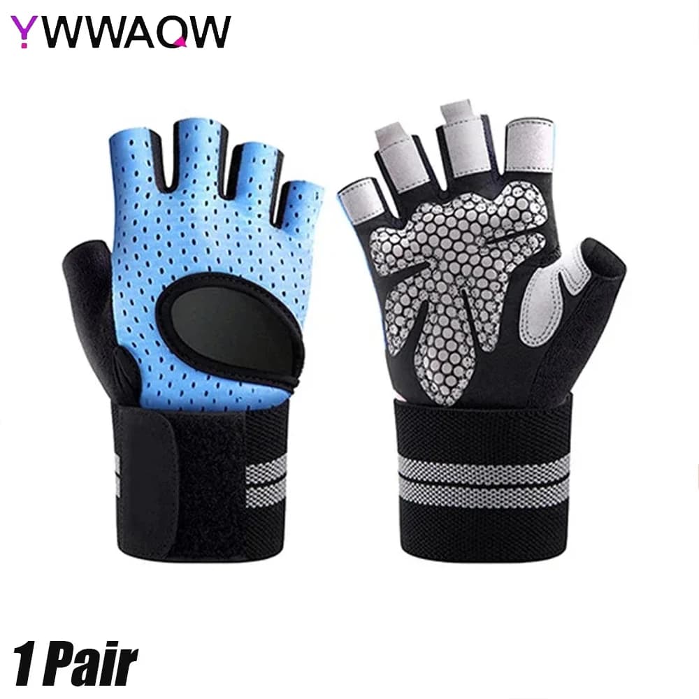 Women's fingerless gym workout gloves sports fitness bike Mtb anti slip gloves bicycle accessories