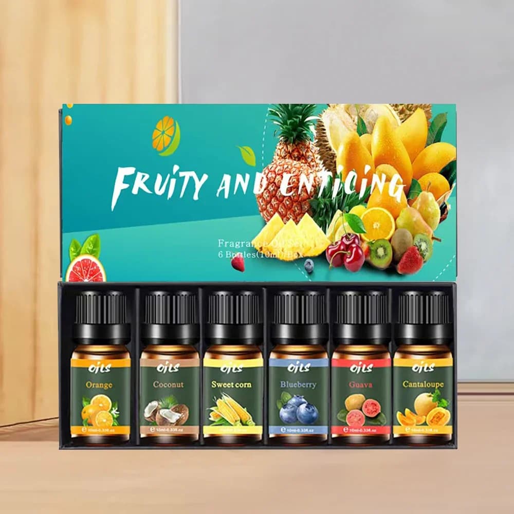 Tropical Escape Essential Oil Bundle 6 Vibrant Scents - From Zesty Orange to Creamy Coconut Diffuser Blends Insiensos de sage