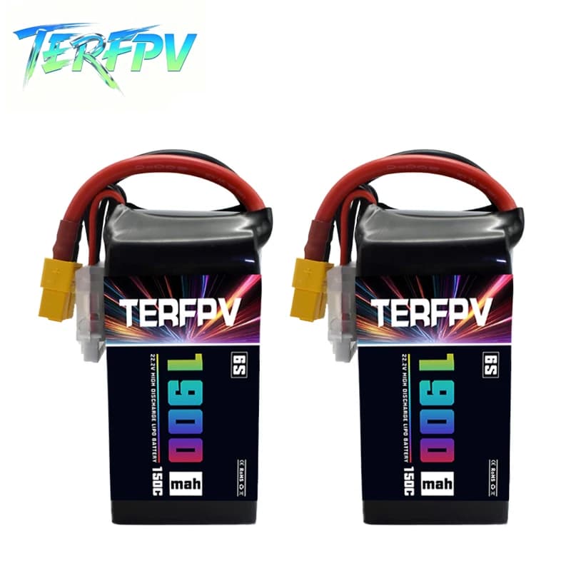 Batteria FPV TERFPV 6S 22.2V 1900mAh 150C Lipo per Droni RC FPV da Corsa, Elicotteri e Quadricotteri