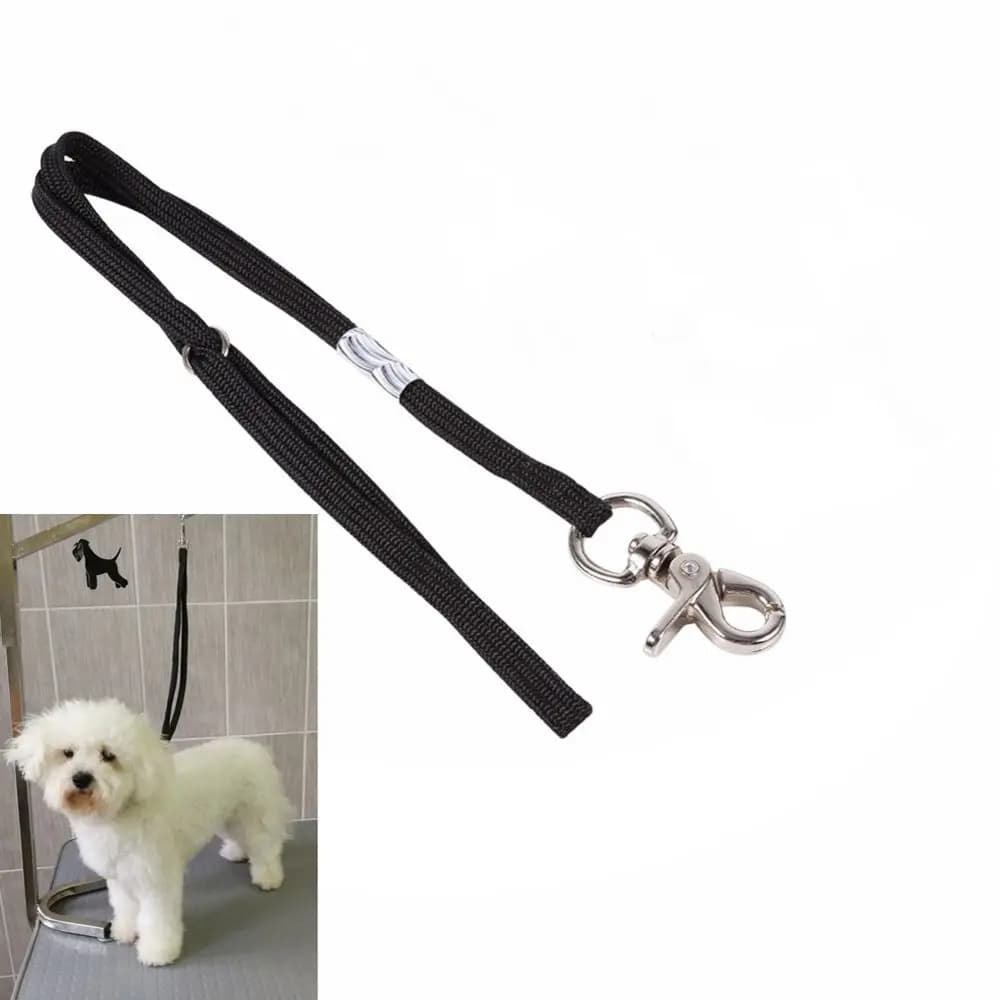 Durevole 50 cm Corda di ritenuta per gatti Imbracatura Corda di nylon per animali Noose Loop Lock Clip Corda Guinzaglio per cani
