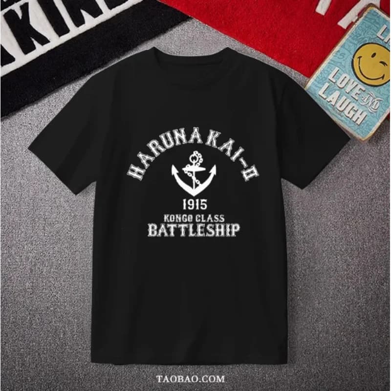 20151123 Anime Kancolle Haruna T-shirt a maniche corte Costume cosplay estivo Studente casual Top larghi