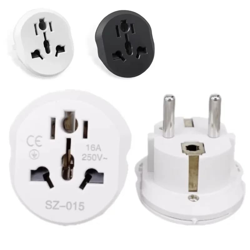 Universal EU Plug Converter AU US UK CN To EU KR Travel Adapter High Quality Home Plug Adapter 16A 250V Wall AC Electric Socket