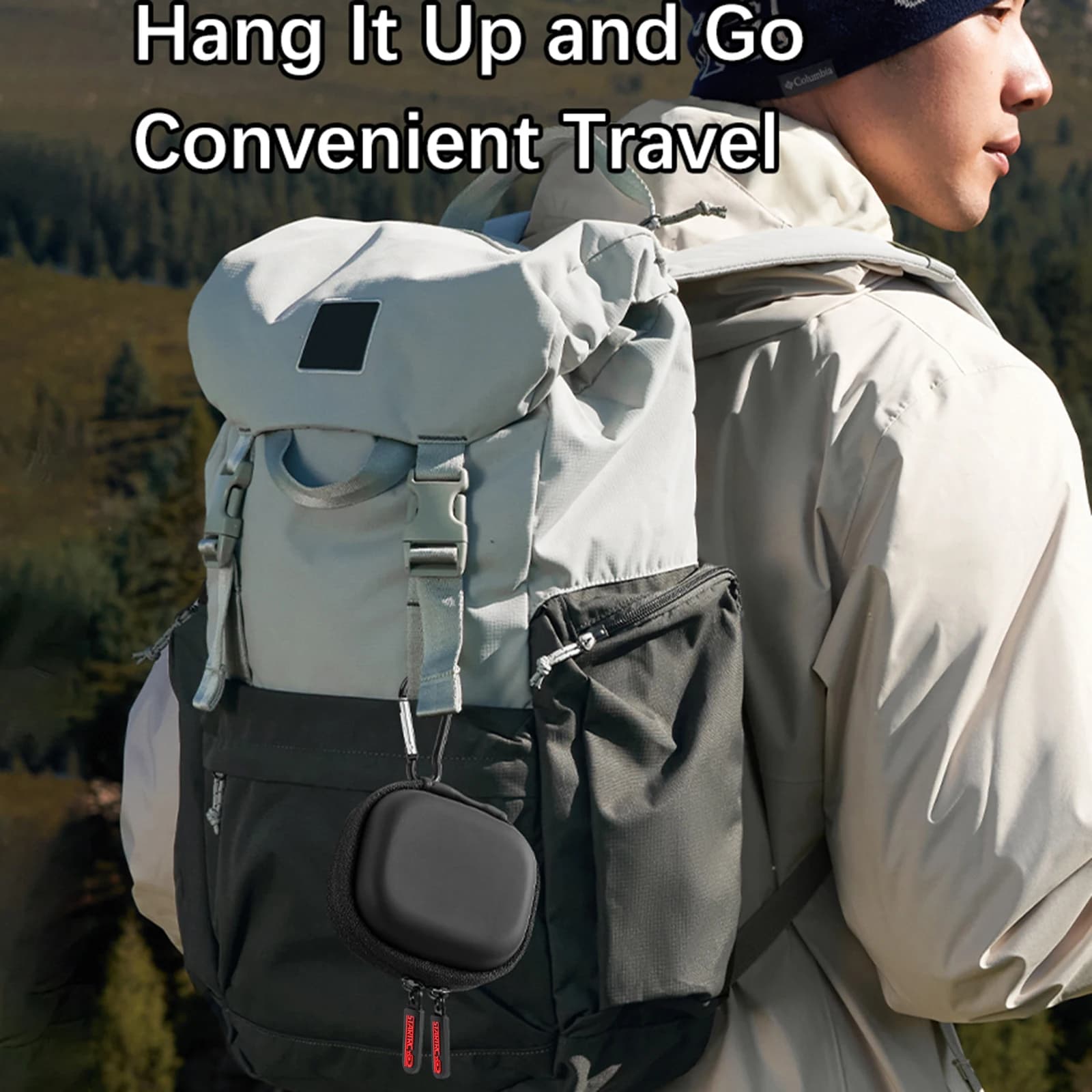 Custodia Protettiva Portatile per GoPro Hero, Borsa da Trasporto per Action Camera, Scatola Impermeabile con Moschettone, Accessori per Fotocamera