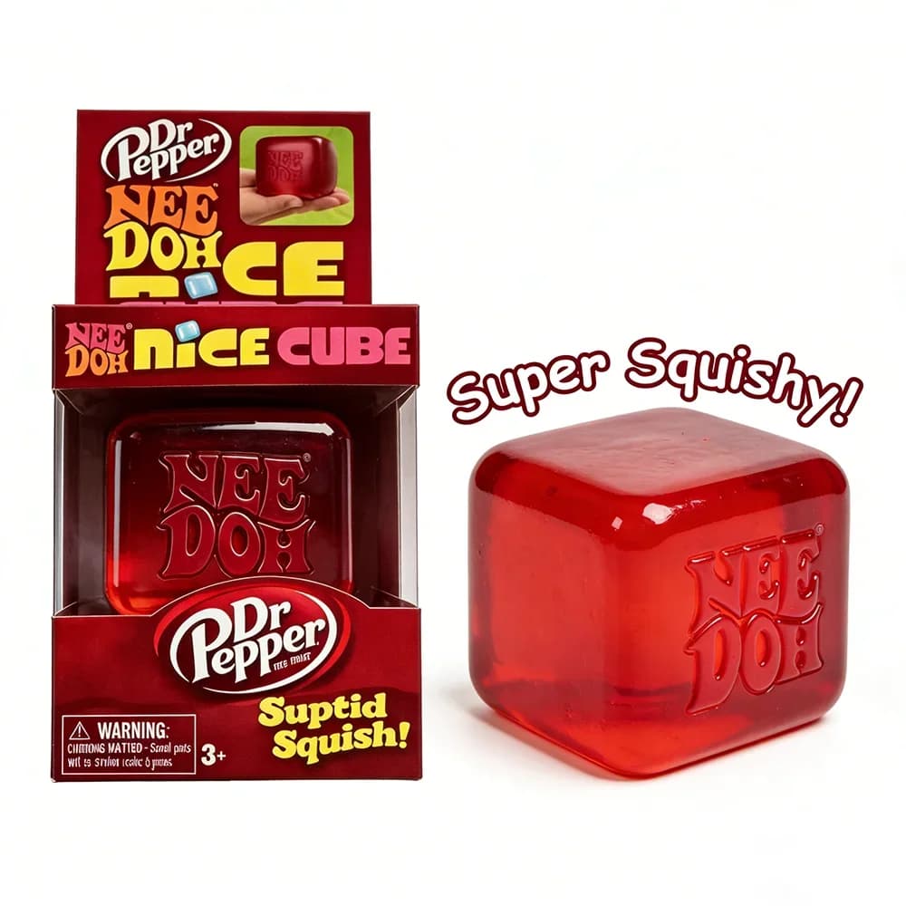 Nuovo Giocattolo Antistress Pepper x NeeDoh Nice Cube, Cubo Morbido da Spremere per Bambini e Adulti, Giocattolo Sensoriale per Alleviare l'Ansia