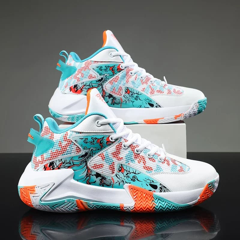 Scarpe da basket da esterno da uomo, sneakers alte antiscivolo, resistenti e ammortizzate, scarpe sportive da allenamento, calzature atletiche, spedizione gratuita