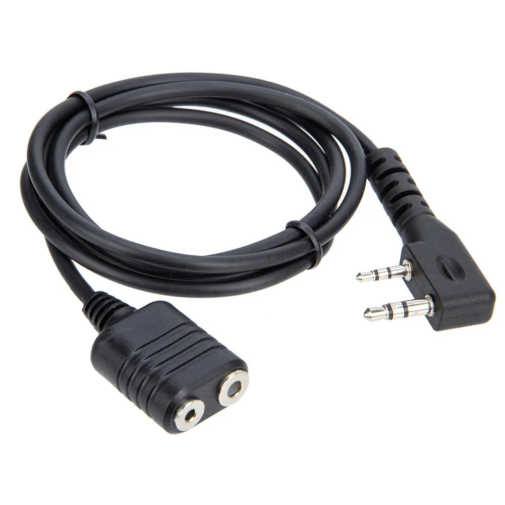 Spina del connettore dell'auricolare di tipo K a 2pin a cavo di conversione Audio dell'interfaccia dell'altoparlante da 3.5mm per il nucleo di estensione Baofeng UV-5R 888S