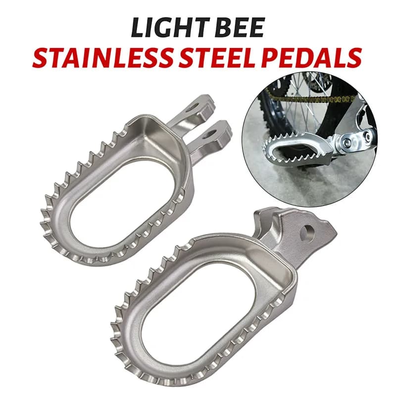 Pedali in Acciaio Inox per Moto Surron, Pedali Modificati per Light Bee X, Accessori per Bici Elettriche Fuoristrada
