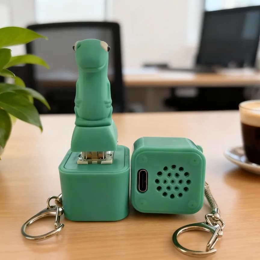 Pulsante di lucertola Suono Divertenti giocattoli di decompressione Ricaricabili per alleviare lo stress Giocattolo con pulsante di agitazione Ornamento da appendere Regali per bambini e adulti