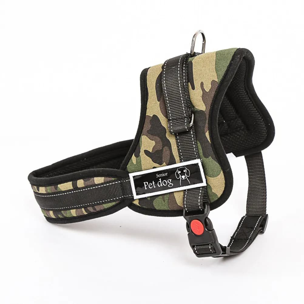 Breathable Mesh Dog Harness Vest with Back Handle and Dual D-Ring Leash Attachments for Walking Running Travel Safety