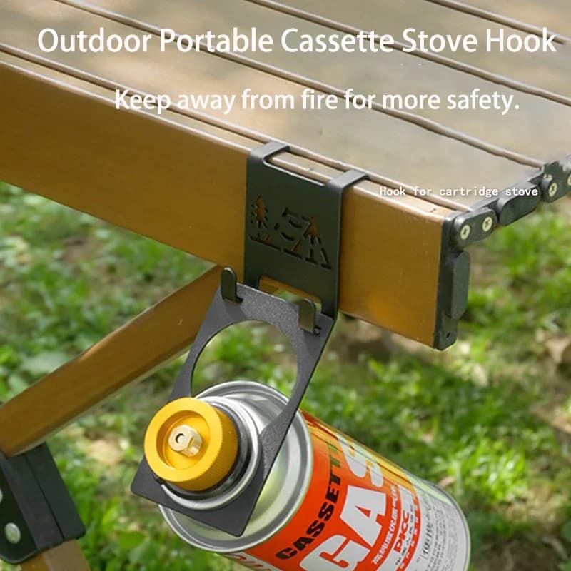 TARKA Portable Gas Canister Hanger Hook for Camping Tables, Outdoor Stove Tank Holder, Camping Accessories