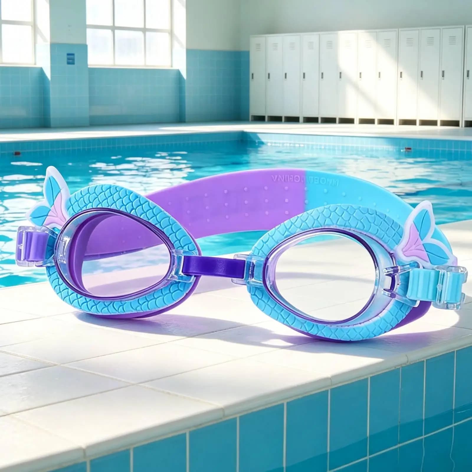Swimming Goggles Clear View Compact Adjustable Strap Anti Fog Swim Goggles Eyewear Swim Glasses for Diving Outdoor Water Sports