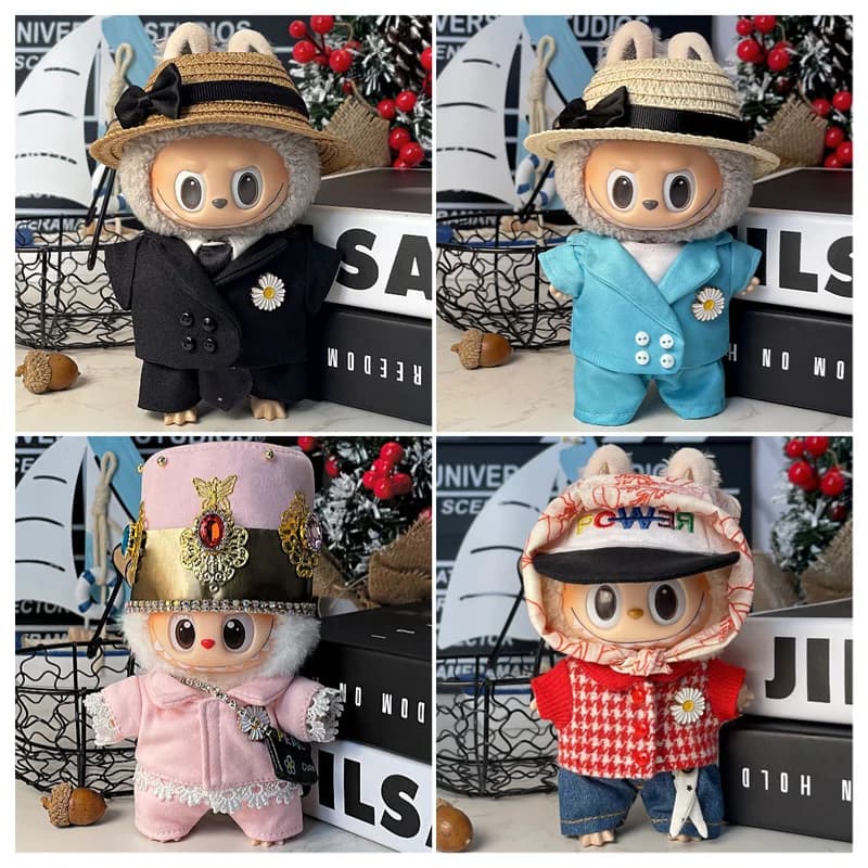 Solo vestiti adatti per vestiti per bambole Labubu da 17 cm seduti Vestiti Labubu Gd Abiti da concerto Accessori per bambole Regali di festa