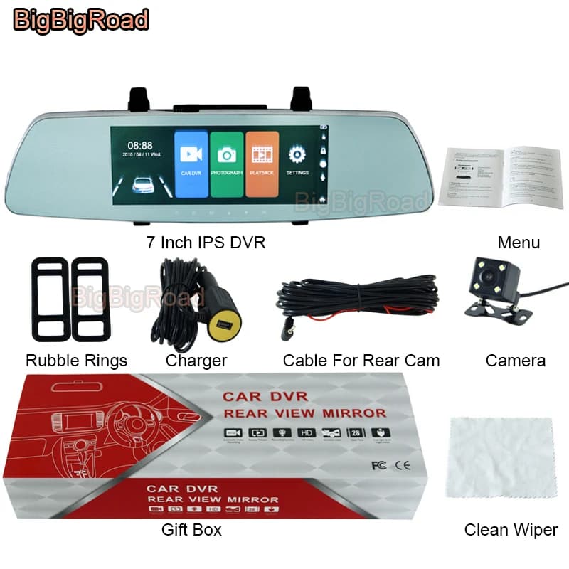 Videocamera per Auto con Specchietto Retrovisore da 7 Pollici per Renault Duster, Megane 2, Captur, Fluence, Twingo, Clio, Symbol, KOLEOS
