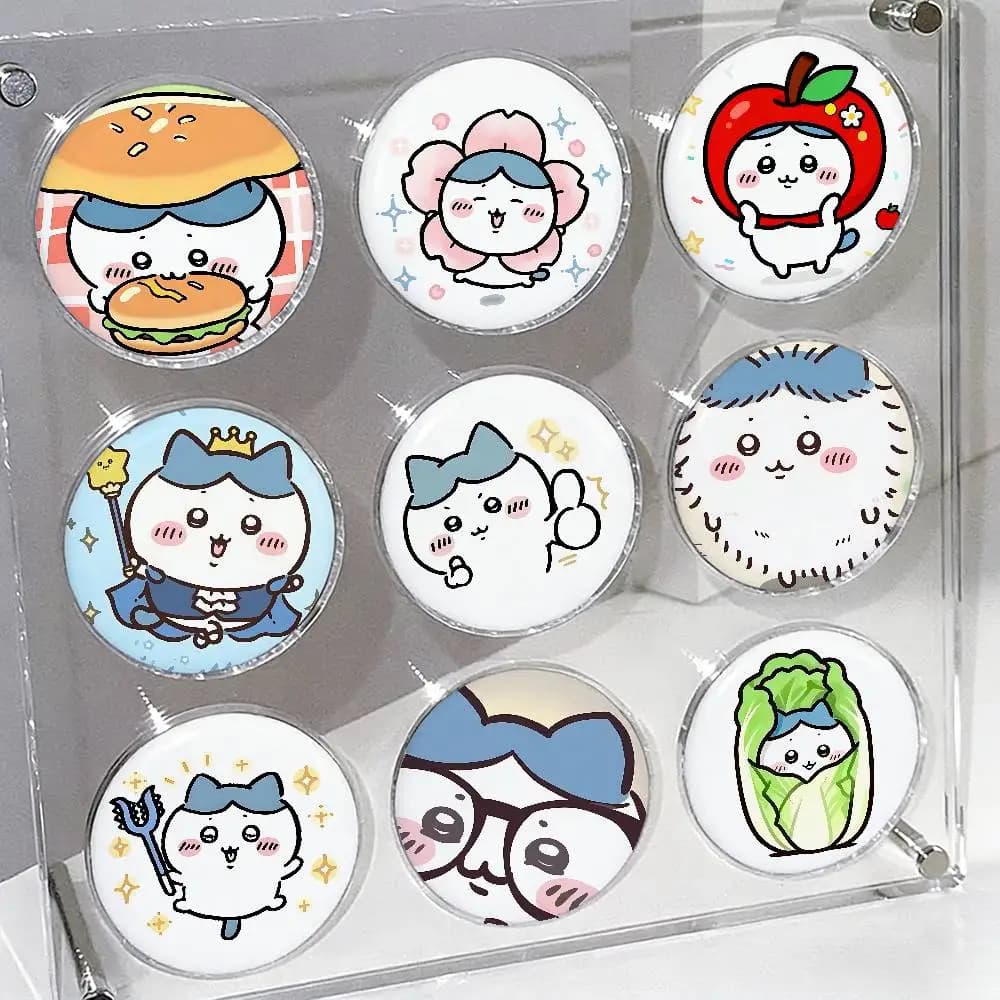 Cute H-Hachi-wares Badges Tinplate Soft Button Pin Brooch Metal Badge Custom Jewelry Accessories Hat Bag Lapel