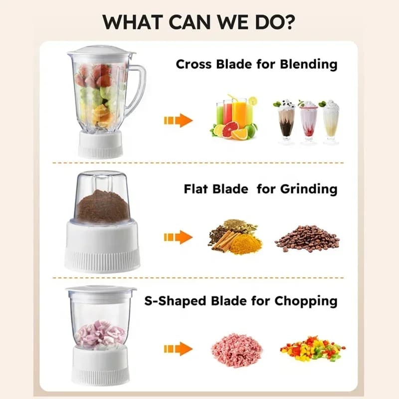 Moda creativa Versatile Elettrodomestici da cucina elettrici 4 in 1 Frullatore Chopper Robot da cucina per affettare Chopper