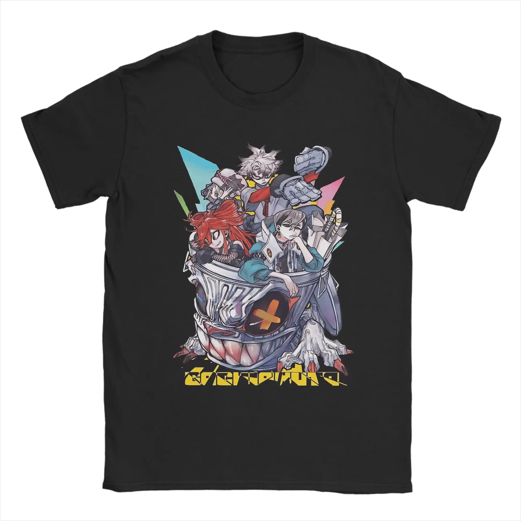 T-shirt casual da uomo unisex in cotone a maniche corte con grafica Characters Trash Can
