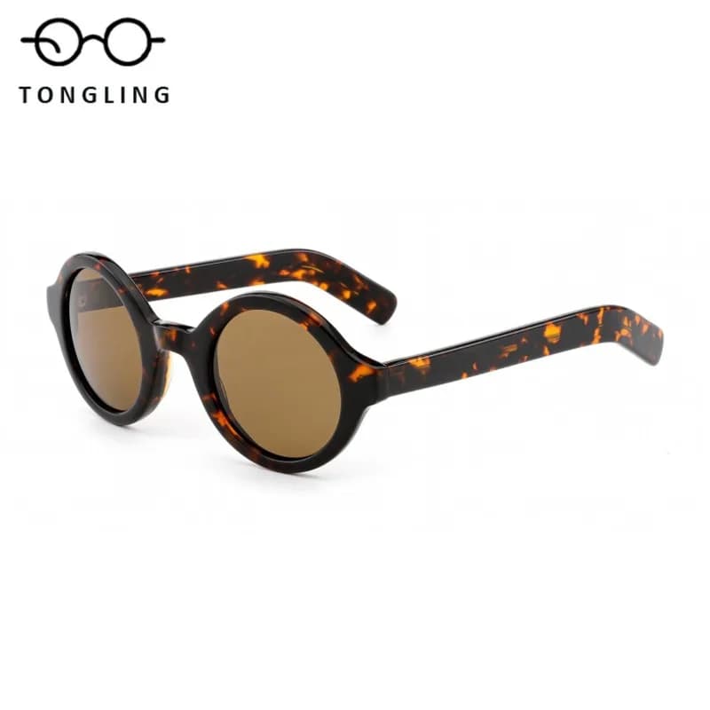 Designer nero classico acetato rotondo femminile montatura grande viso grande dimagrante protezione da viaggio da strada occhiali da sole alla moda UV400