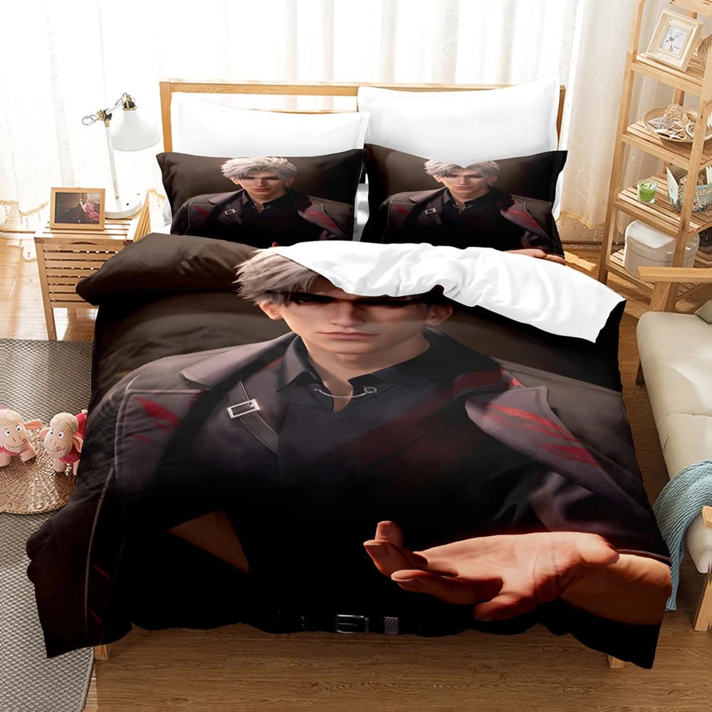 Set biancheria da letto Game Love And Deepspace Comodo set copripiumino con federe Zayne regalo per la camera da letto