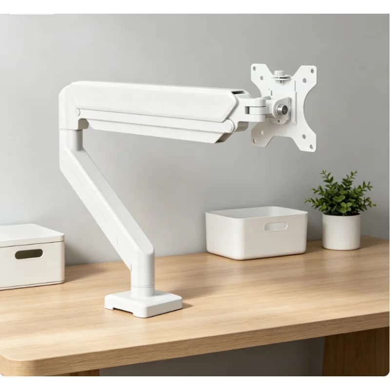 Supporto universale per monitor singolo da ufficio, supporto da scrivania regolabile, supporta fino a 32 pollici, 19,8 libbre, supporto per schermo del computer