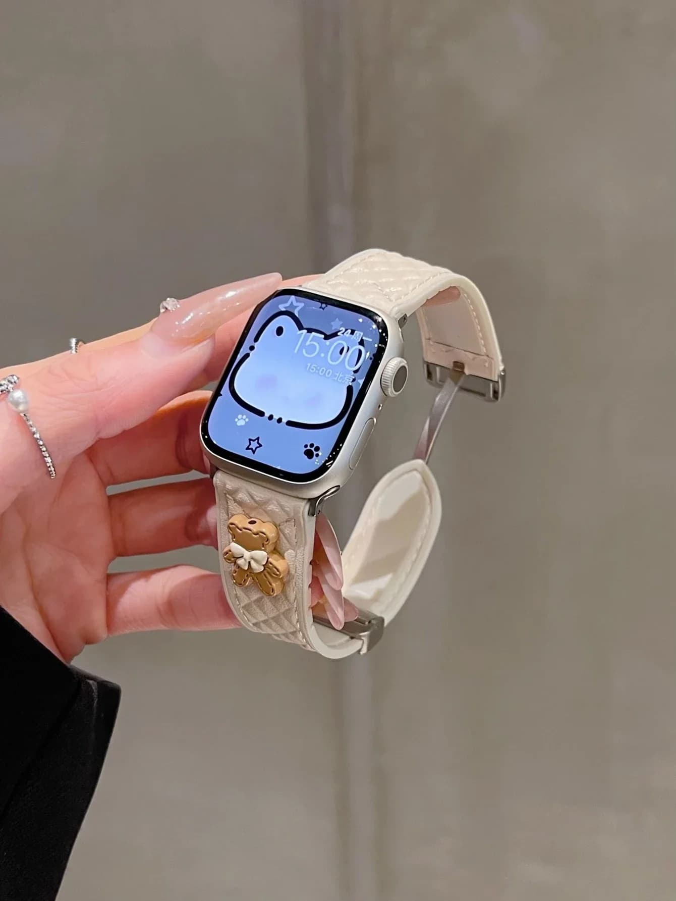 Passante in pelle magnetica di moda per cinturino Apple Watch da donna serie Ultra 10/9/8/7/6 38mm 40mm 41mm 42mm 44mm 45mm 46mm cinturino