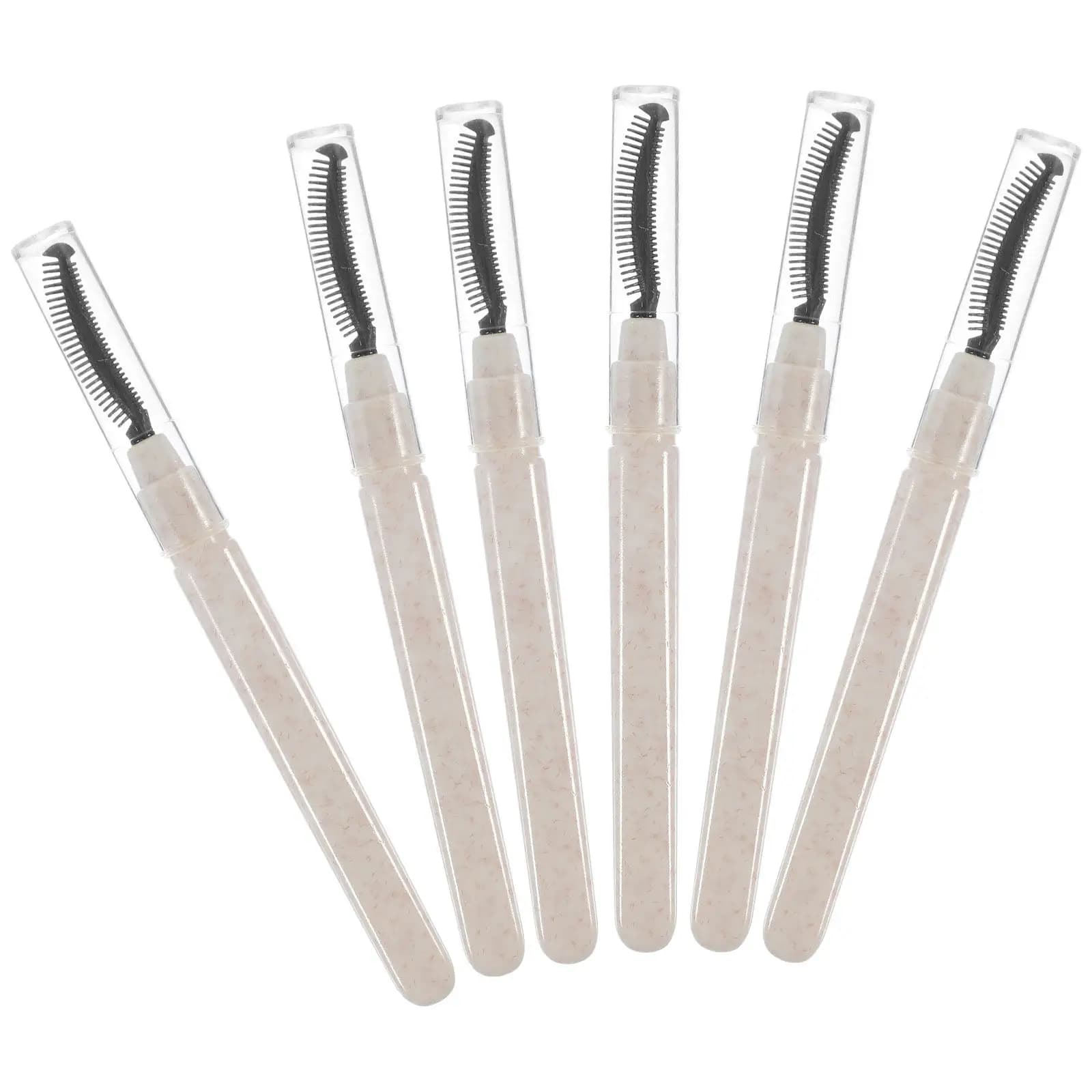 Set di 6 Spazzole per Ciglia con Manico Robusto, Spazzole in Silicone per Separare le Ciglia, Accessori per Extension Ciglia, Pennello per Trucco