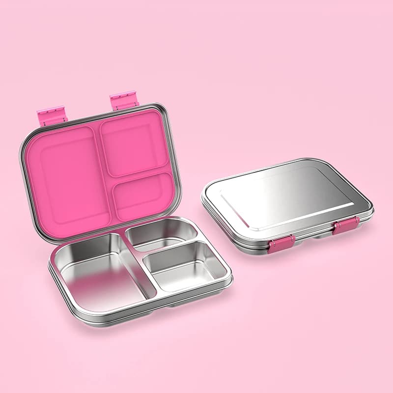 Stainless Steel Seamless Bento Lunch Holder, Suitable for sandwiches, food safe, compact, perfect for children's lunch, adult lunch