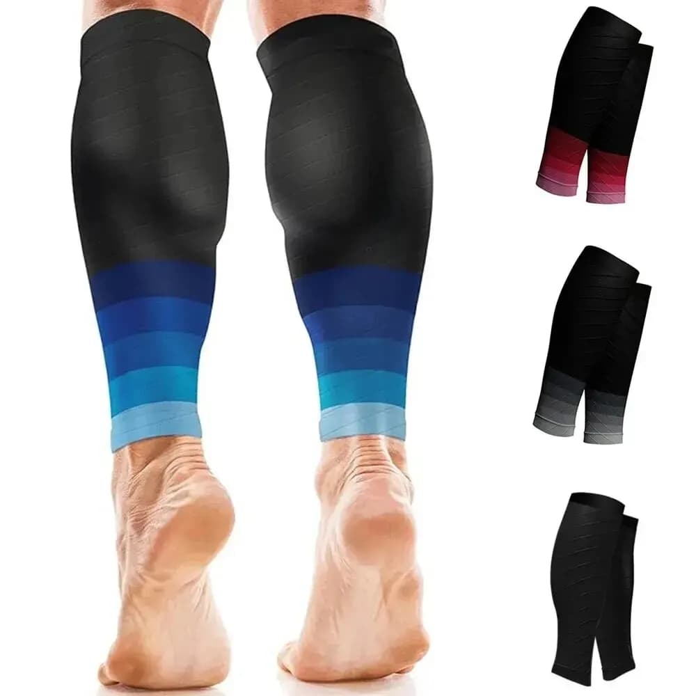 Calze a Compressione Sportive per Polpaccio, Supporto per Corsa Notturna, Leggings in Nylon, Calze Sottili da Uomo, Calze Lunghe a Compressione per Corsa Outdoor