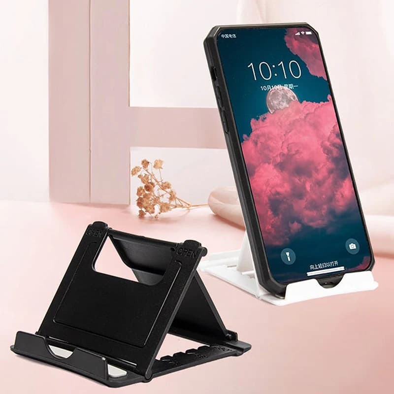 【C】1PC Portable Phone Lazy Holder Multi-angle Adjust Universal Foldable Mobile Phone Tablet Desk Stand