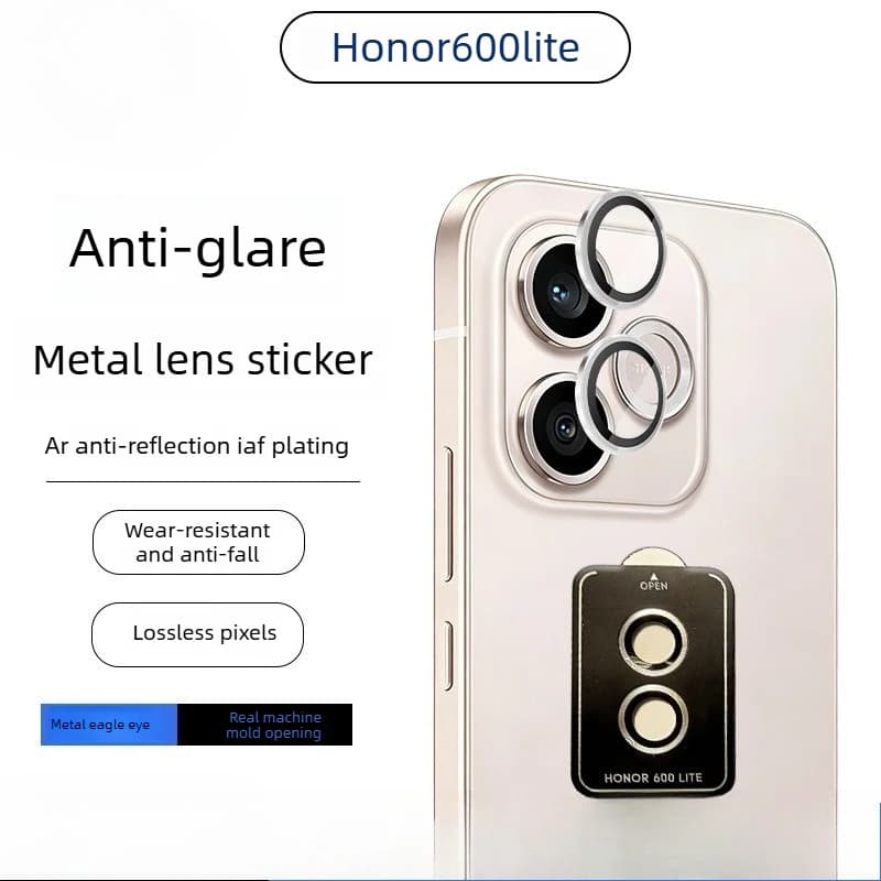 Ultra HD Protective Film in Metal for Camera Lenses, Anti-Graffio Rear Ring for Honor 600 400 Lite Pro