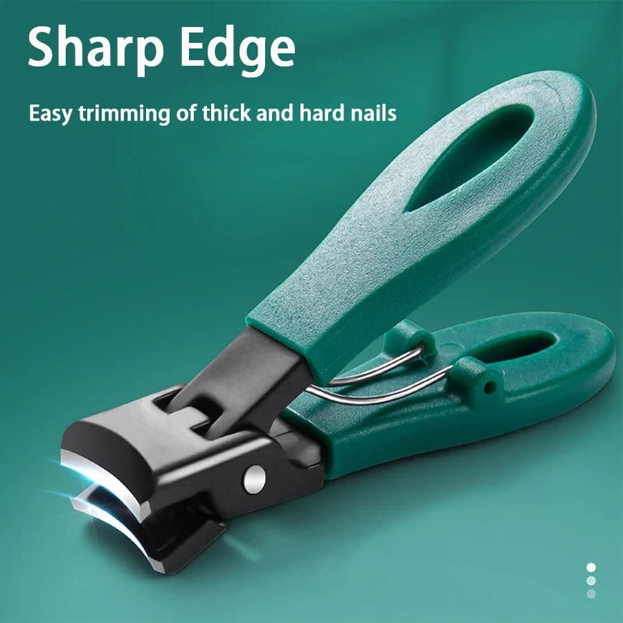 Ultra sharp portable nail cutter Sprinkle toes nail cutter with wide jaw opening in stainless steel Adult thick nails Open wide