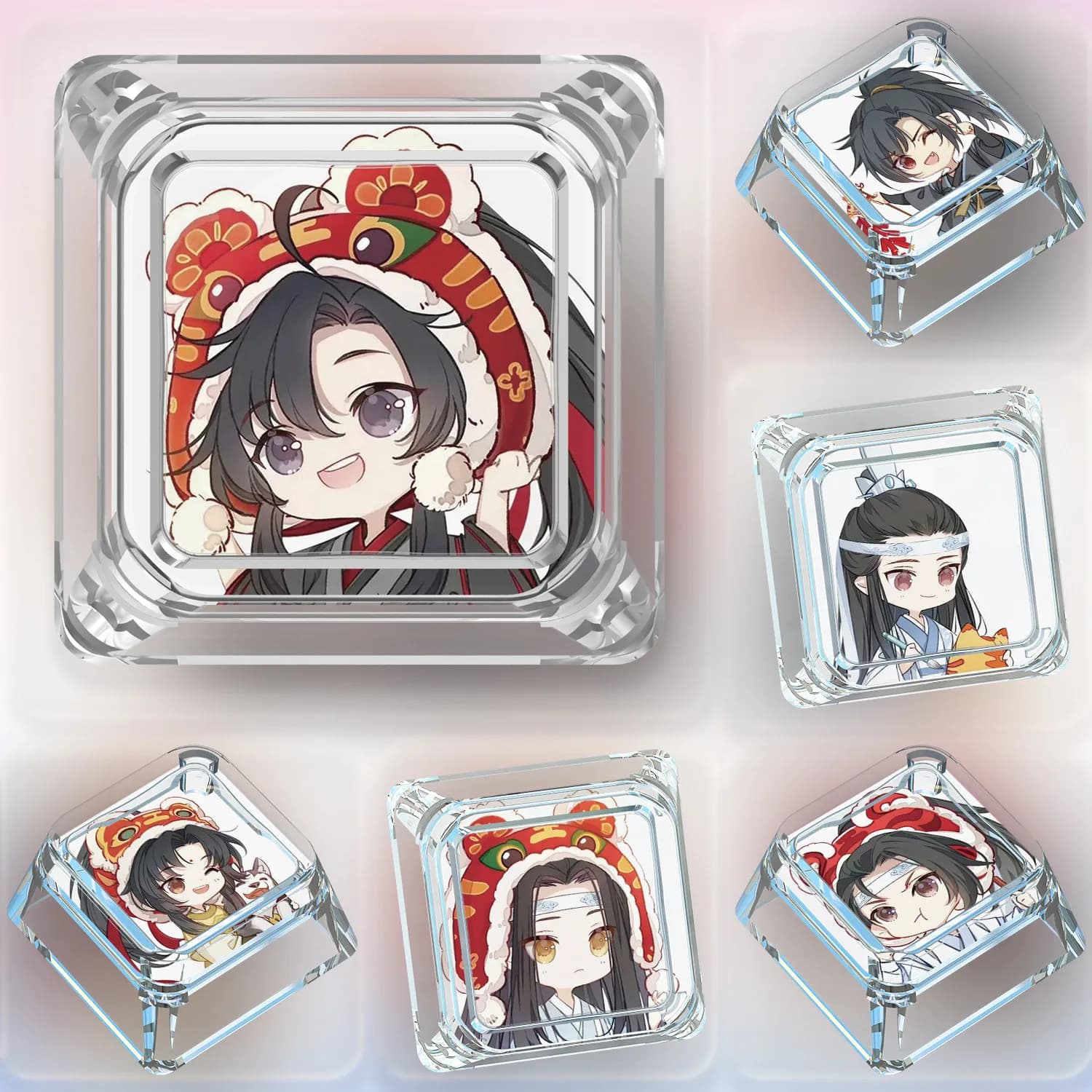 Keycaps Personalizzati Fai-da-Te per Tastiera Meccanica, Design Cartoon, Cross-Axis, Regalo Anime per PC