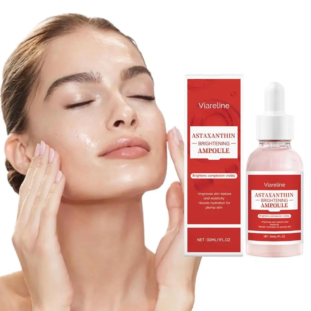 30ml Viareline Astaxanthin Brightening Ampoule Visibly Improve Skin Texture Moisturizing Complexion Original Essence Facial Care