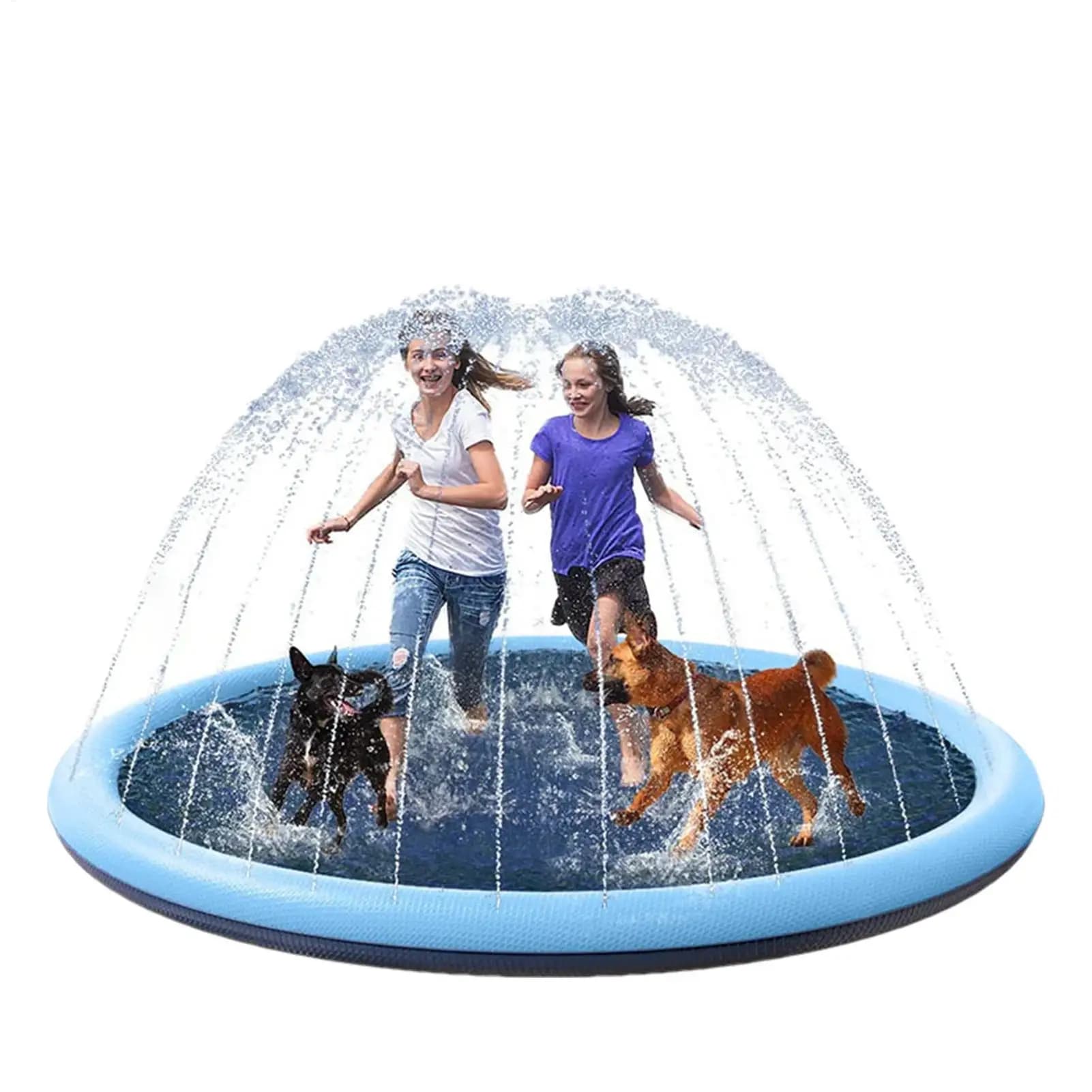 Dog Pad Thick Sprinkler Pool Toy Anti-Slip Outdoor Summer Sprinkler Water Toy For Backyard Fountain Play Mat For Children