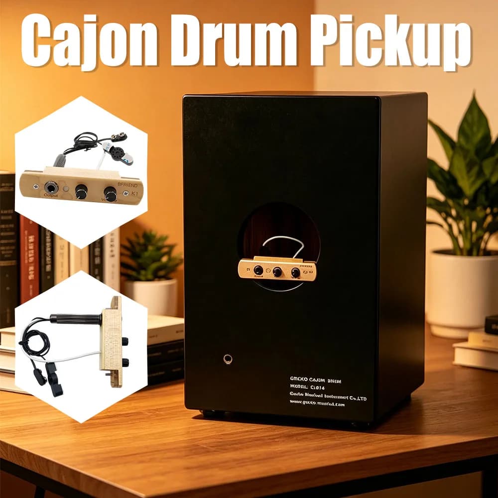 Cajon Box Drum Preamp/Pickup with Tone Volume Control Electronic Pick-up System Output Jack Percussion Instruments Accessories