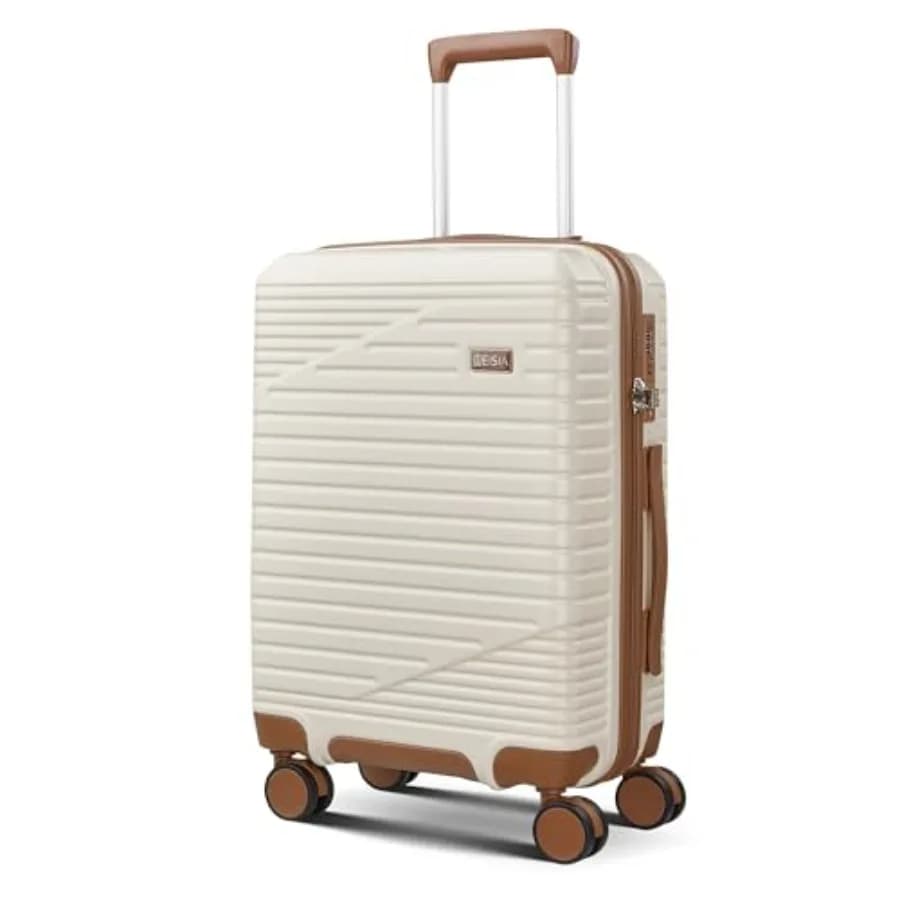 Luggage Sets 3 Pcs, Expandable Hard Shell Carry on Suitcase with Spinner Wheels and TSA Lock, Travel Lightweight Luggage Set wi