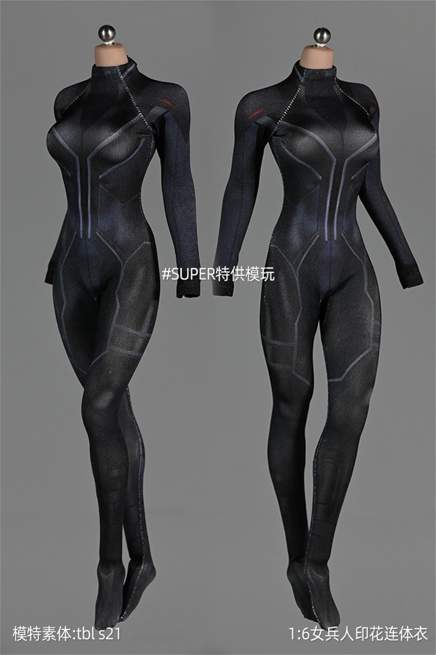 1/6 Black Dark Striped Jumpsuit Bodysuit Clothes Fit For 12ines Phicen TBLeague Action Figure