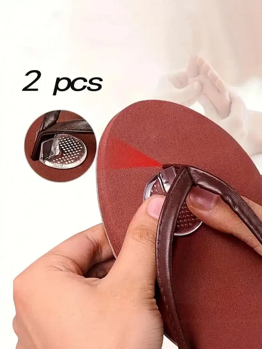 1 paio di cuscinetti per sandali con separatore per dita in silicone trasparente, protezione per le dita adatta per le infradito
