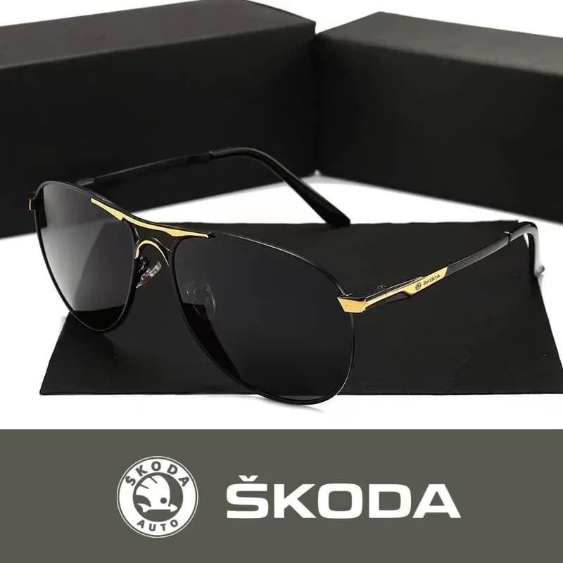 Uomini di lusso di fascia alta che guidano occhiali da sole polarizzati, antiriflesso di lusso di marca, uomini e donne Drive For Skoda Octavia Rapid Fabia S