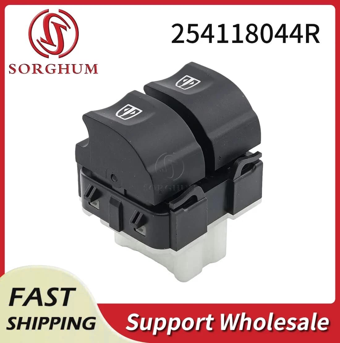 Sorgo 254118044 R Doppio pulsante interruttore di comando alzacristallo elettrico per Renault Trafic Clio MK IV 2013-2017 254117873 R Accessori per auto