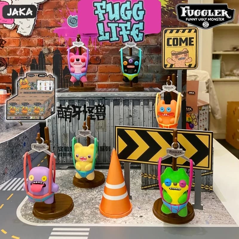 Official Fuggler X Jaka Blind Box Ugly Cute Monster Figure Car & Desk Decoration Ornament Collectible Model Lovely Birthday Gift